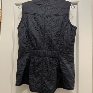 Women’s Black Barbour Calvary Fleece-Lined Vest, Size 8.